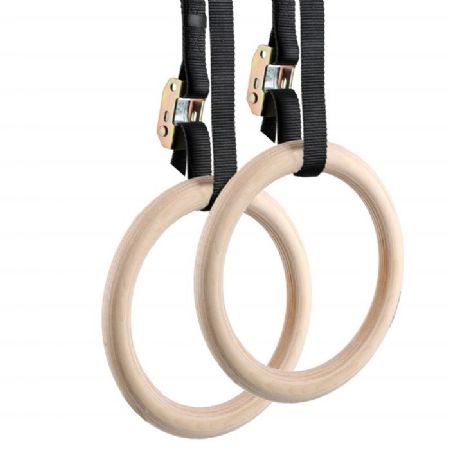 Wooden Gym Rings - סט טבעות אימונים